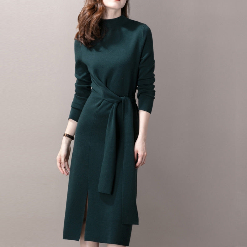 Robe élégante wrap pour femmes avec décolleté en V profond et fente sur le côté Chic & Stil