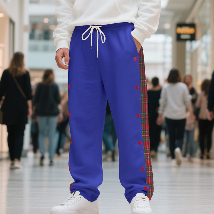 Lune London men's athletic leisure pants with snap details