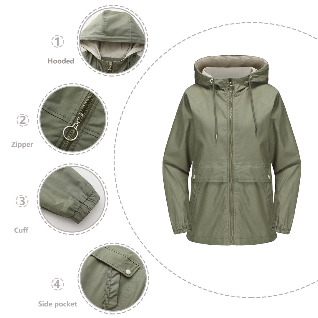 Fashion leisure jacket for women with adjustable belt Lune London