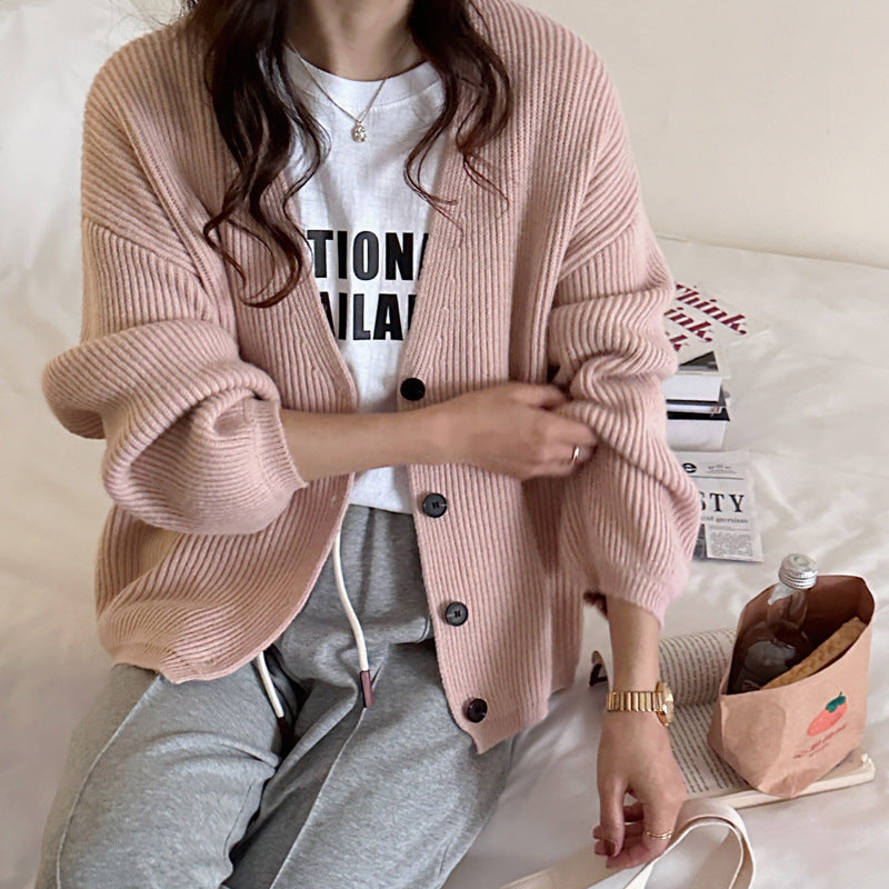 Oversized casual knit jacket for women with textured ribbed design Lune London