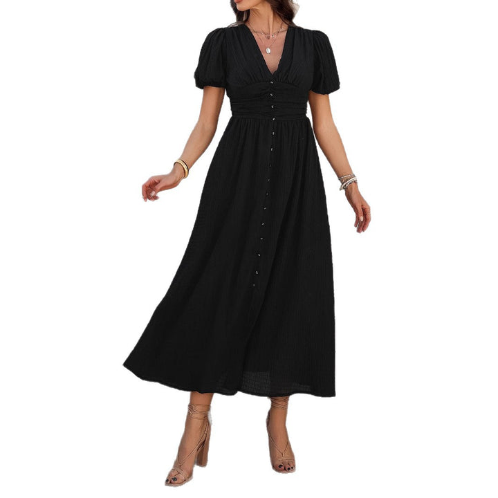 Elegant maxi dress with buttons for women Lune London