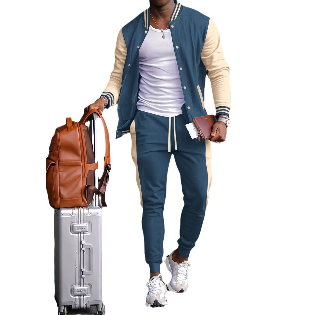 Men's sports tracksuit set with functional pockets and elastic waistband Lune London