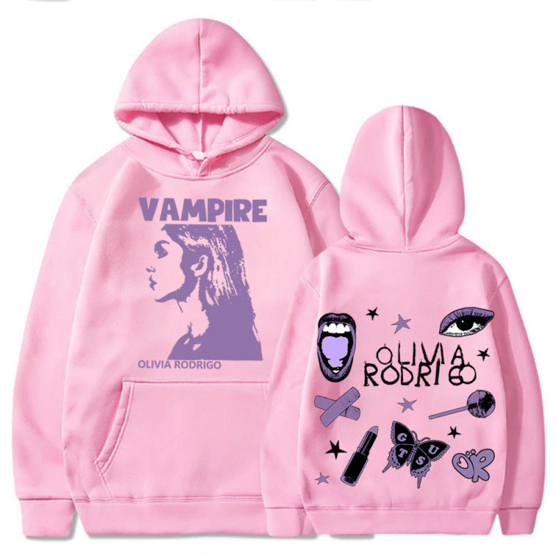 Women's hoodie with artistic vampire print and oversized fit Lune London