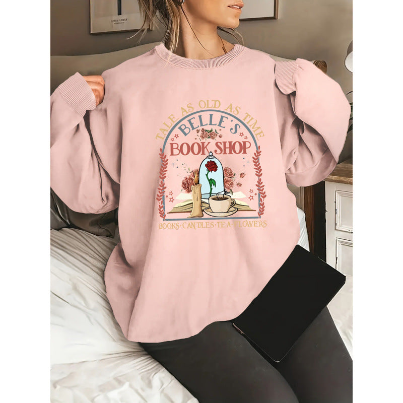 Sweatshirt pour dames avec motif de librairie unique Chic & Stil