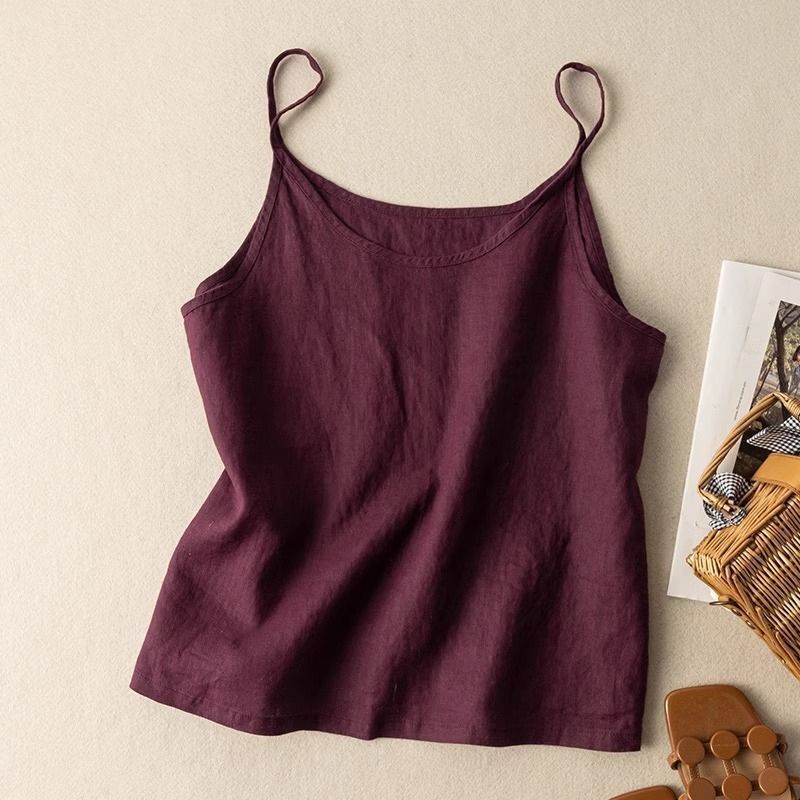 Women's Lightweight Linen Camisole Top Lune London