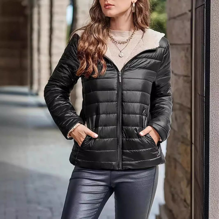 Ladies lightweight and warm down jacket Lune London