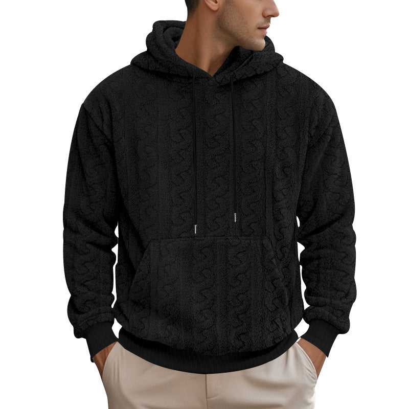 Men's comfortable fleece hoodie with hood and kangaroo pocket Lune London