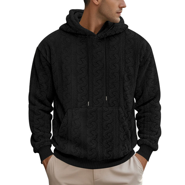 Men's comfortable fleece hoodie with hood and kangaroo pocket Lune London