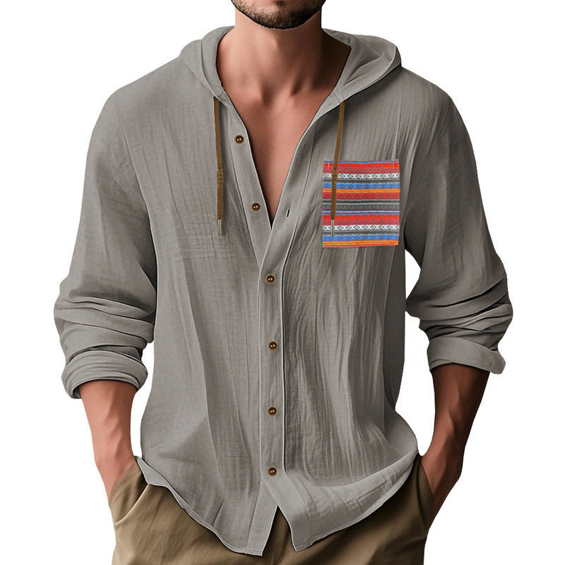 Casual hoodie T-shirt for men with colorful print on the chest Lune London