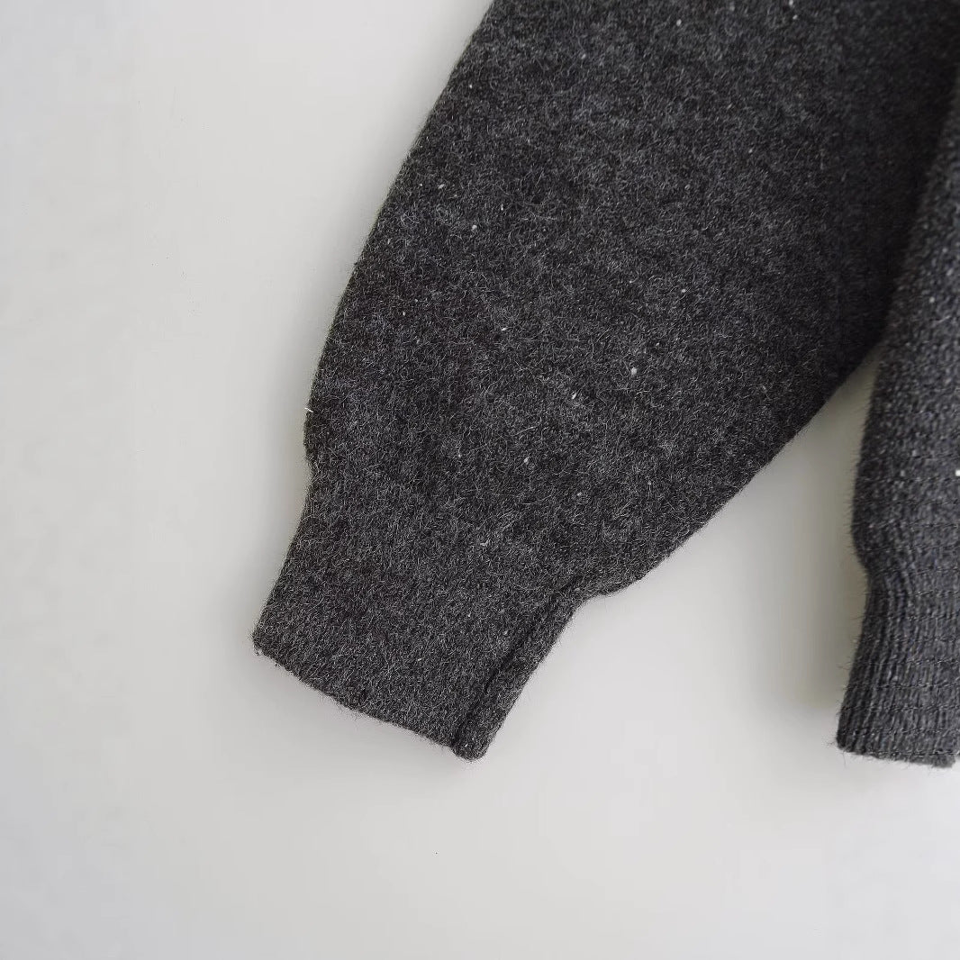 Knit sweater for women with decorative pearl accents Lune London