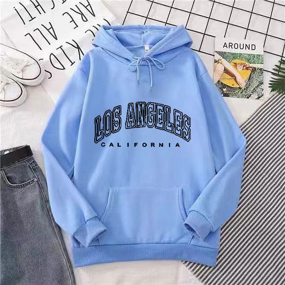 Women's hoodie with large Los Angeles lettering Chic & Stil