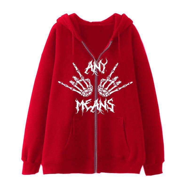 Women's hoodie with unique skeleton design and practical kangaroo pockets Lune London