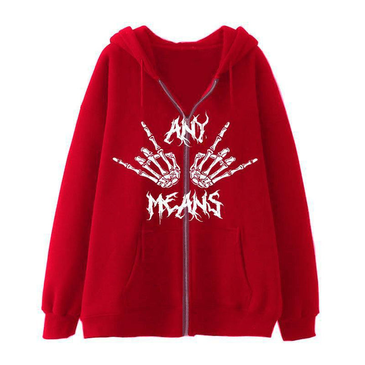 Women's hoodie with unique skeleton design and practical kangaroo pockets Lune London