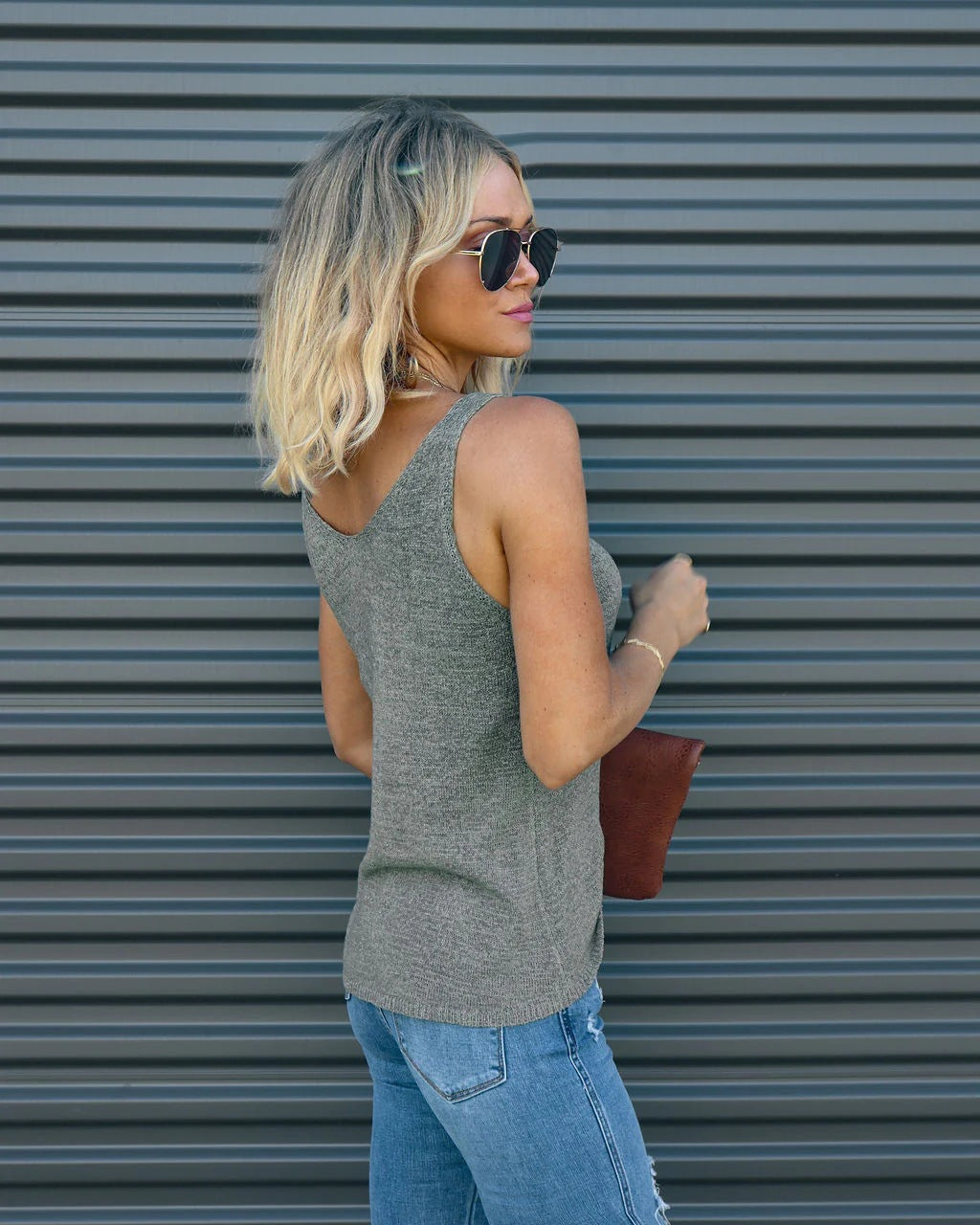 Women Lightweight Knitted Tank Top Lune London