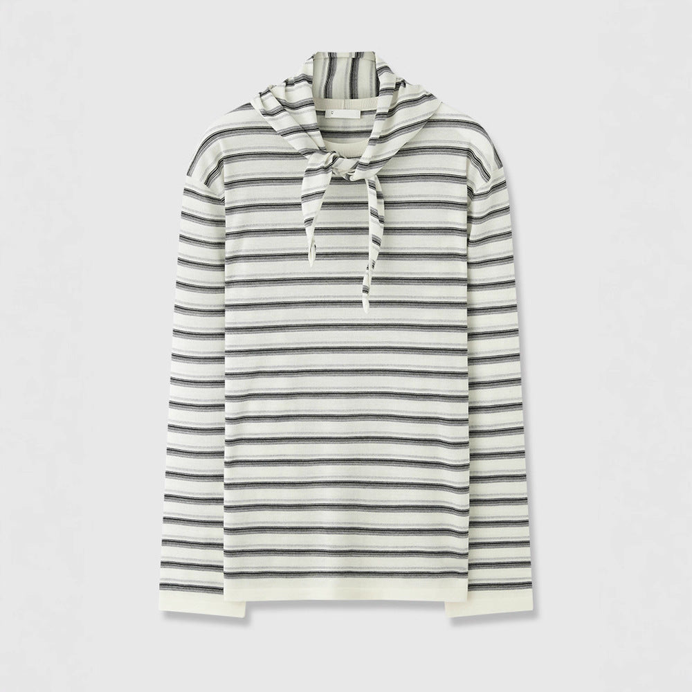 Chemise décontractée pour femme à manches longues avec ceinture à nouer à la mode Chic & Stil
