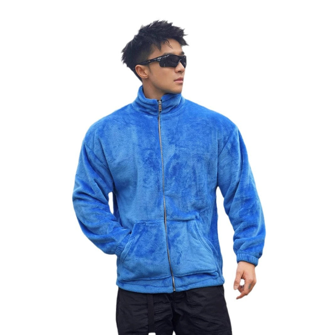 Men's fleece jacket with high collar and soft lining Lune London