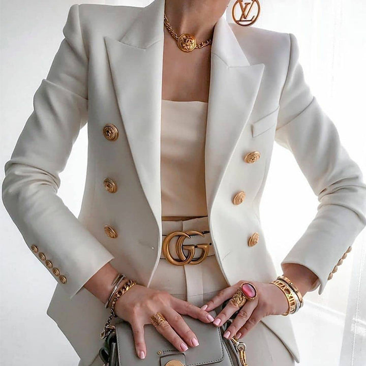 Women Elegant double-breasted jacket with fitted cut Lune London