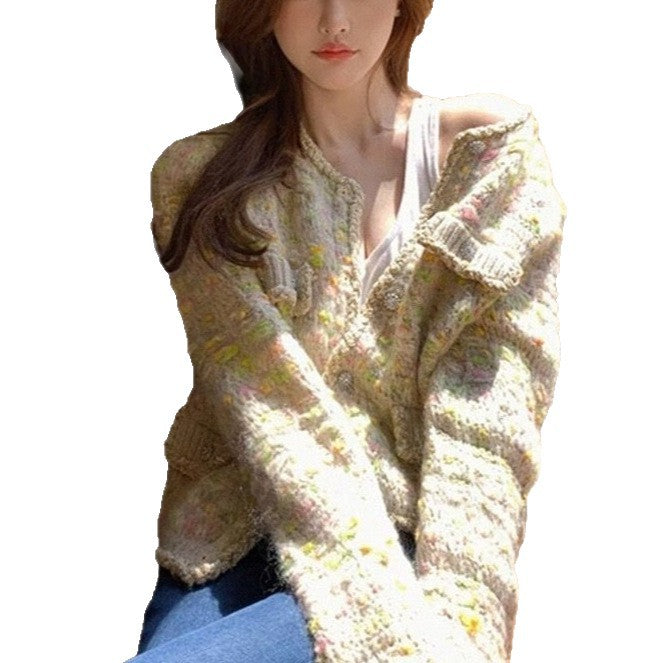 Cardigan doux pour femmes avec accents colorés Chic & Stil