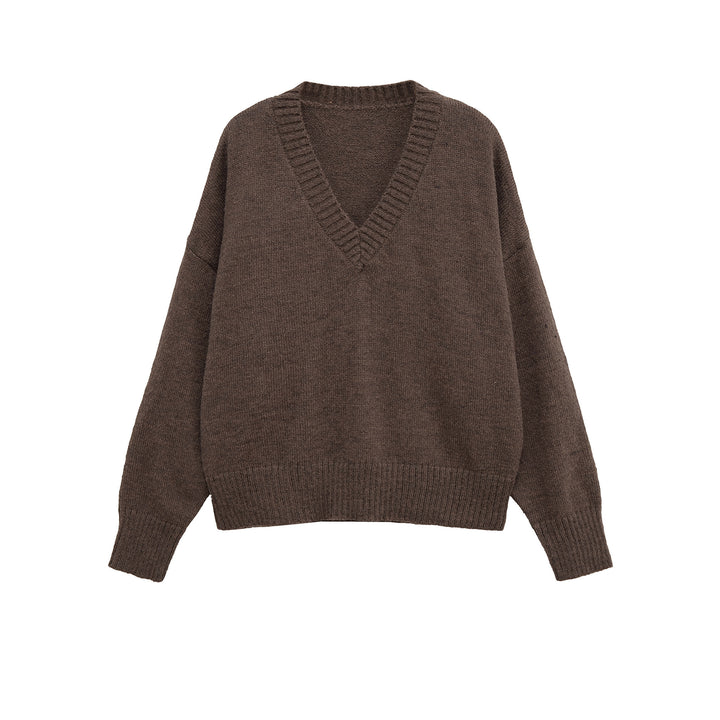 Knit V-neck sweater for women with a relaxed fit Lune London