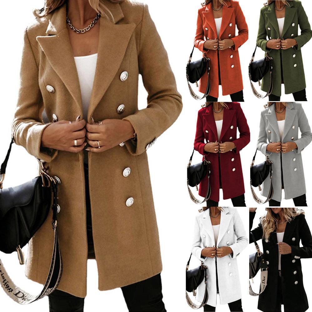 Women elegant double-breasted coat Lune London