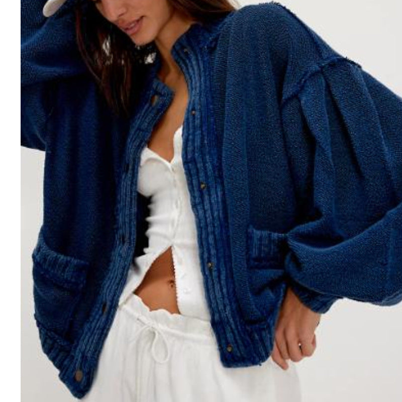 Casual knit sweater for women with voluminous sleeves Lune London