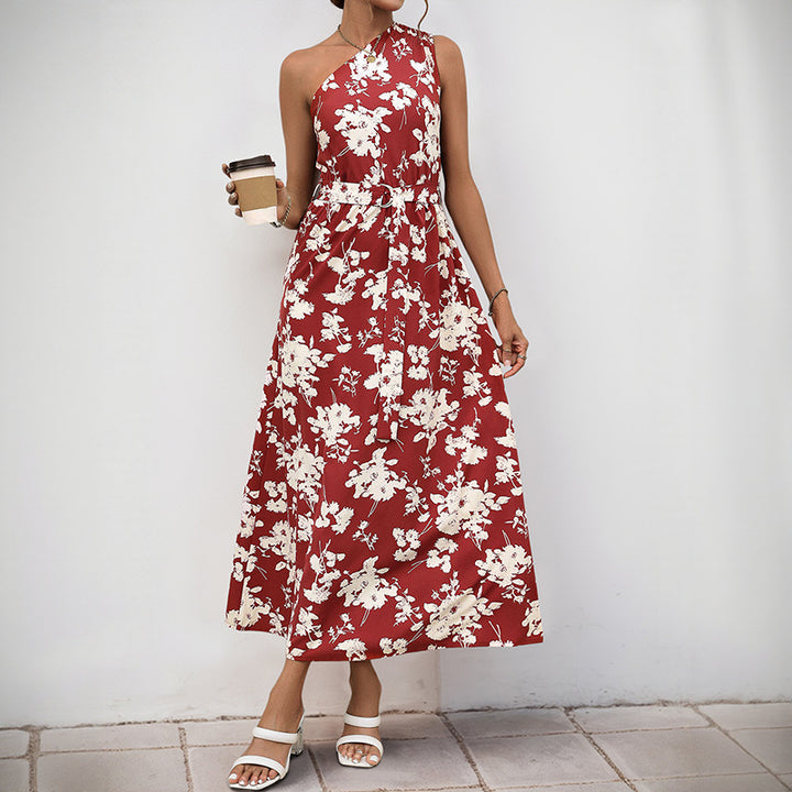 Lune London Floral One-Shoulder Maxi Dress for Ladies
