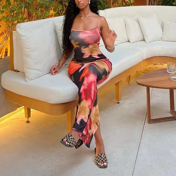 Chic and stylish fluid abstract maxi dress for women
