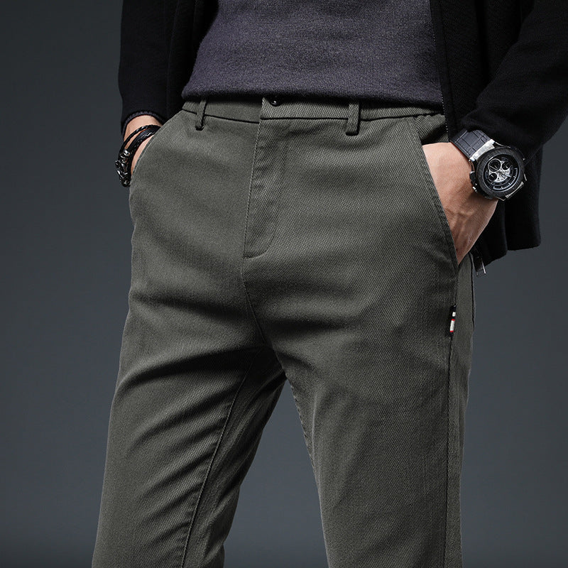 Slim-fit leisure pants for men with elastic waistband and practical pockets Lune London