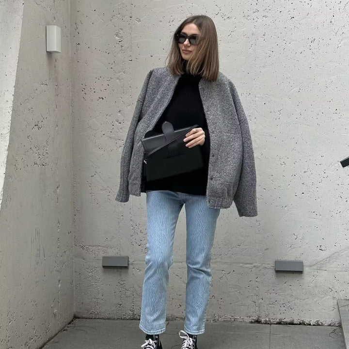 Ladies oversized casual jacket made of high-quality fabric Lune London