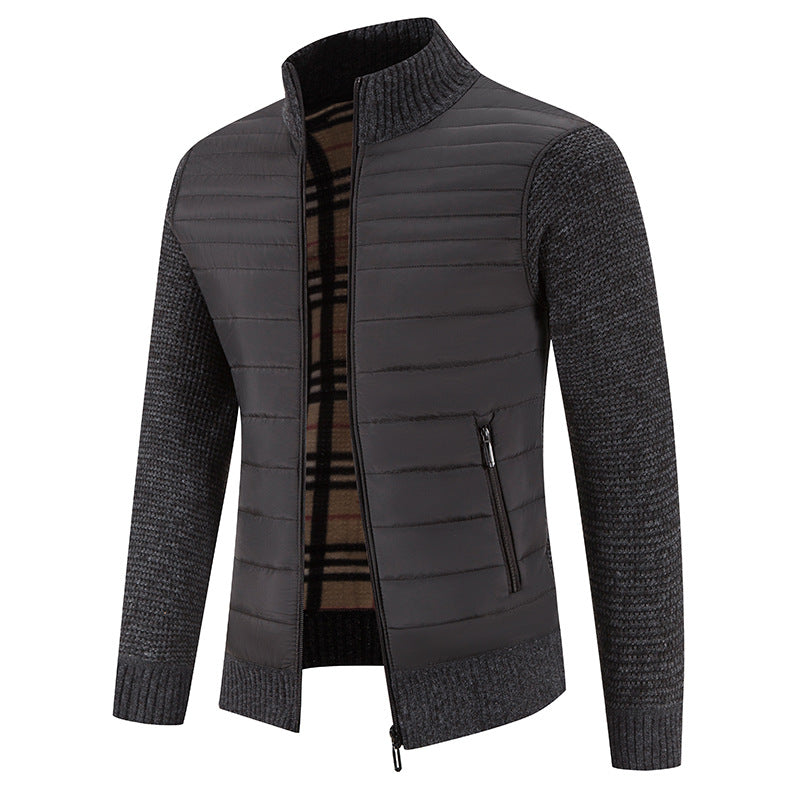 Casual quilted jacket for men with knit sleeves Lune London