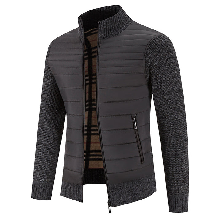 Casual quilted jacket for men with knit sleeves Lune London