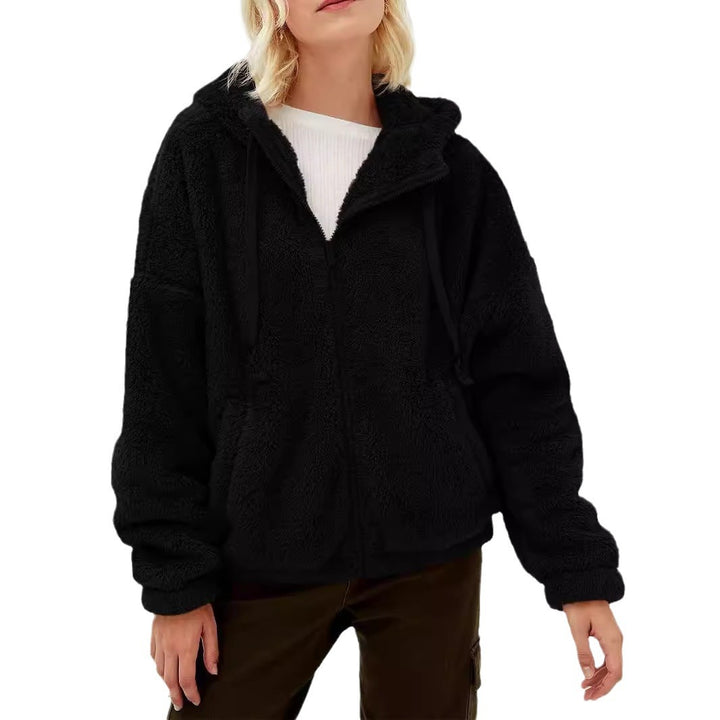 Cozy jacket for women with hood and side pockets Lune London