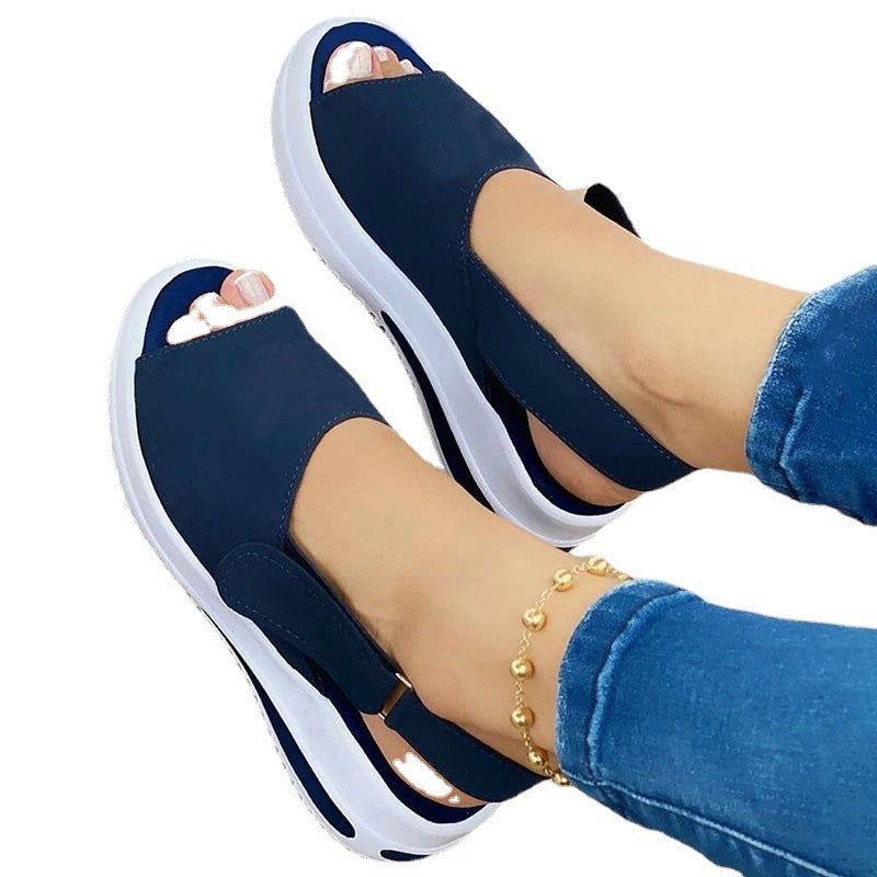 Colorful sandals for ladies with elastic heel Lune London