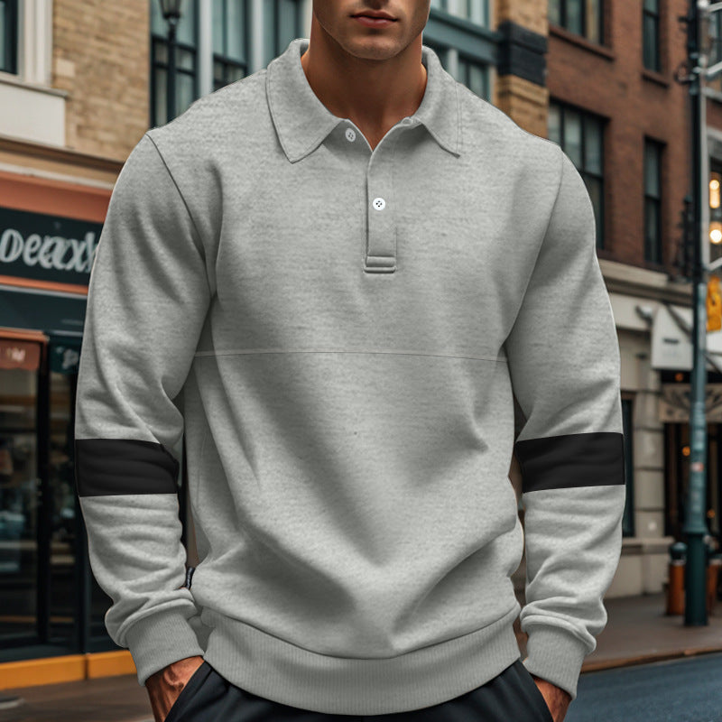Sporty sweater for men with trendy contrast stripes Lune London