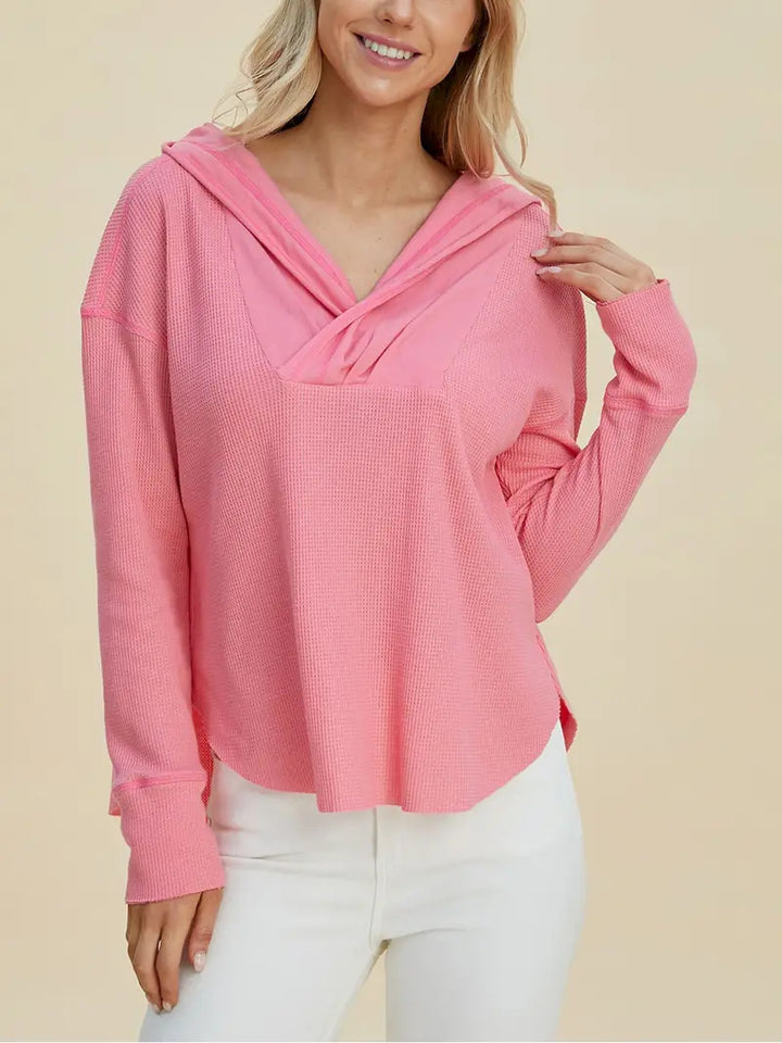 Ladies leisure Hoodie with refined neckline Lune London