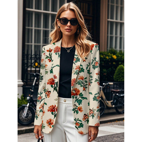 Women's jacket with floral patterns and modern cut Lune London