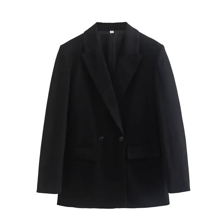 Stylish blazer jacket for women with double-breasted design and wide lapels Lune London
