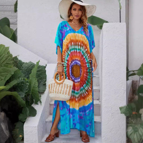 Women Bohemian butterfly dress beach chic and style