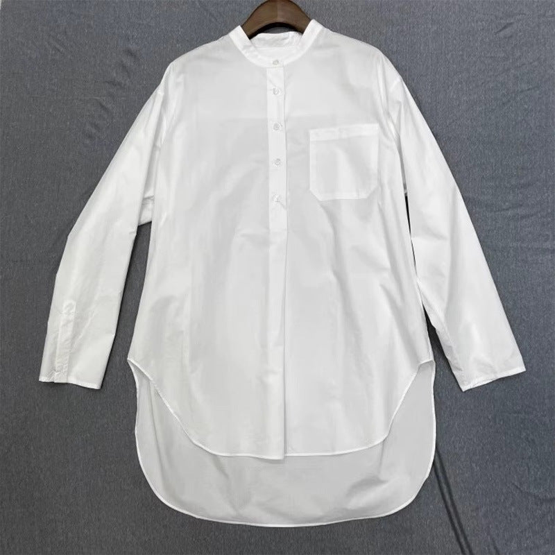 Blouse de mode femme avec col rond et coupe asymétrique Chic & Stil