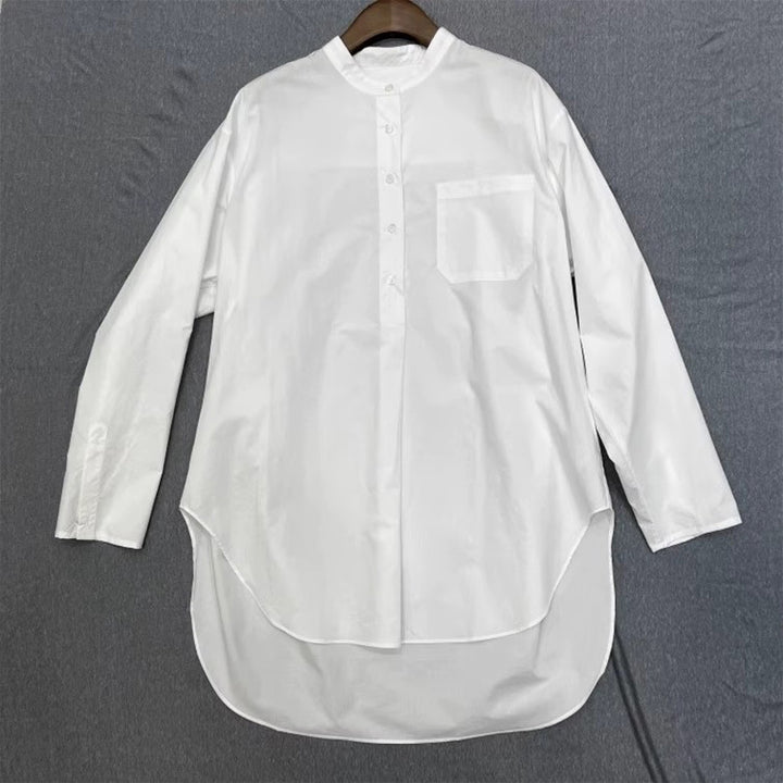 Blouse de mode femme avec col rond et coupe asymétrique Chic & Stil