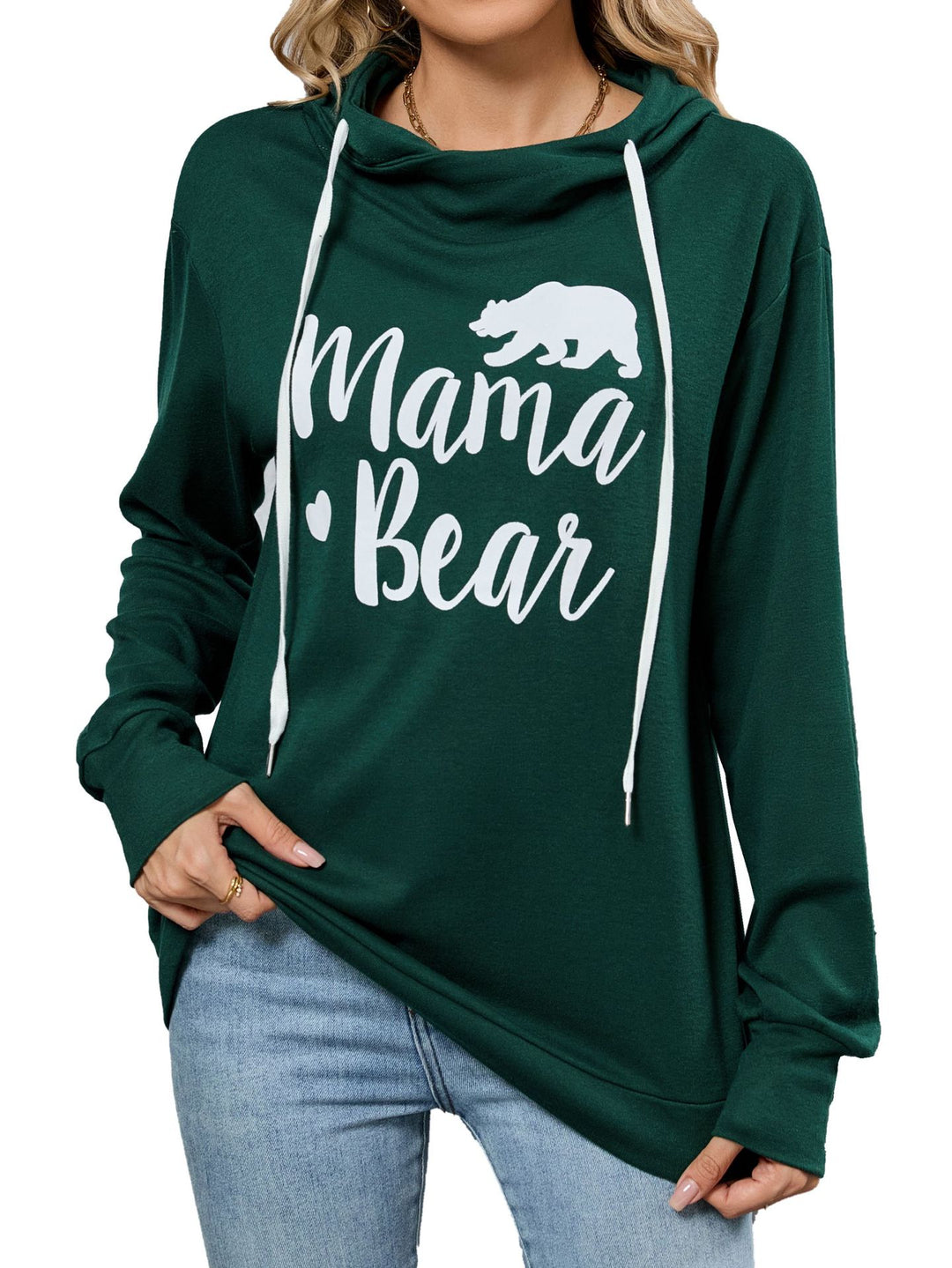 Casual hoodie for women with Lune London stamped design