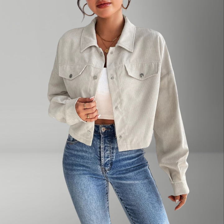 Short jacket for ladies in corduroy-type material Lune London