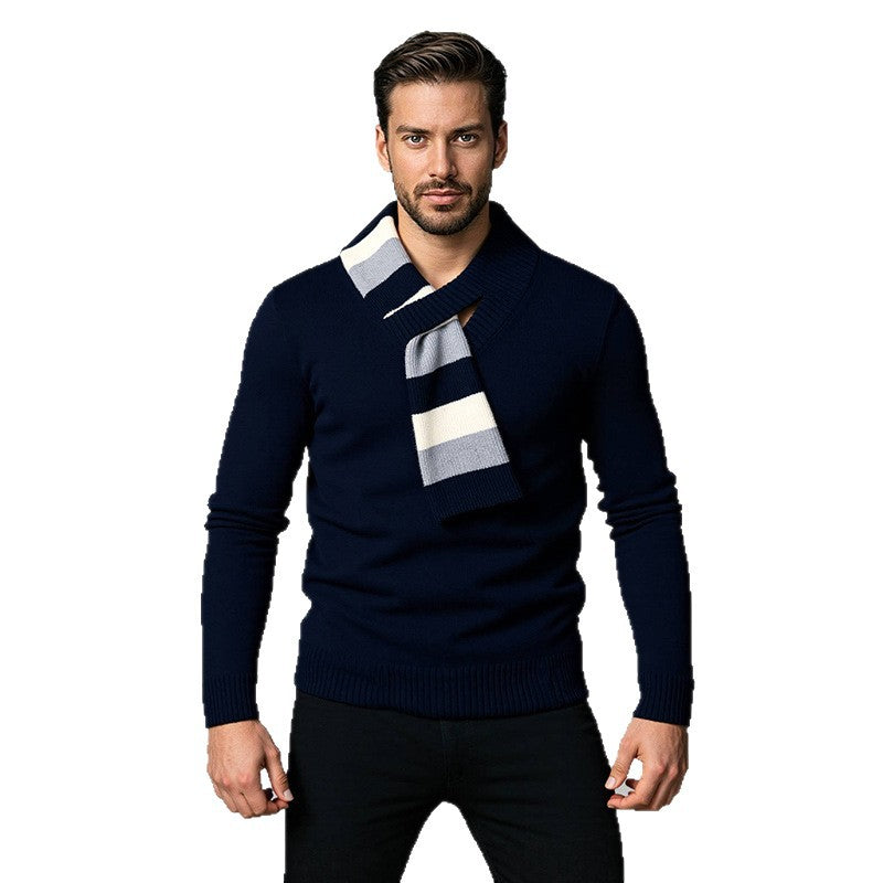 Men's Elegant Sweater with Modern Shawl Collar and High-Quality Finish Lune London