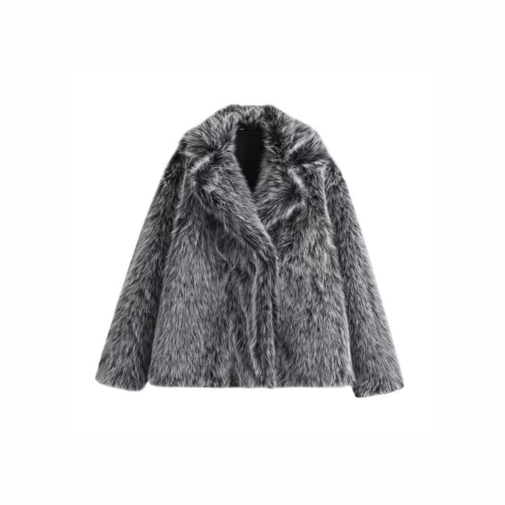 Women faux fur coat glam Lune London