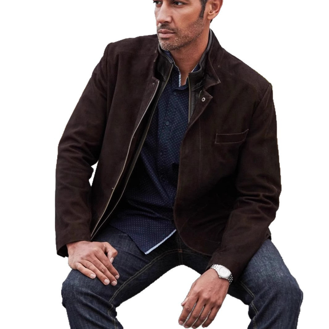 Men's suede jacket with modern cut and practical pockets Lune London