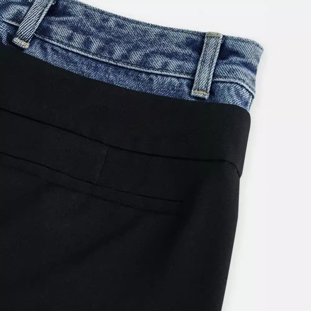 Wide business pants for ladies with an elegant structure and a prominent waist Lune London