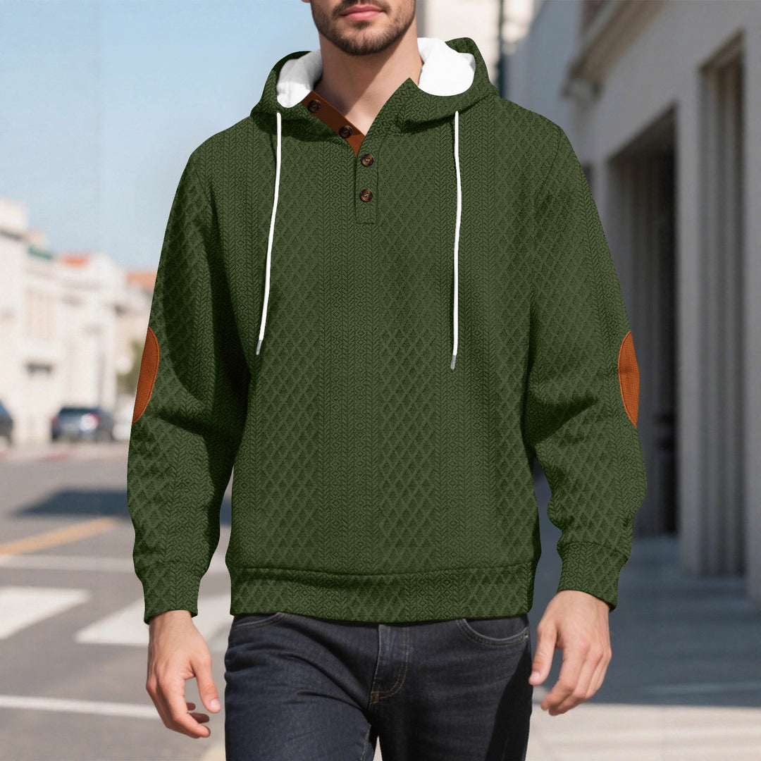 Casual hoodie for men with an innovative knitted structure and stylish accents Lune London