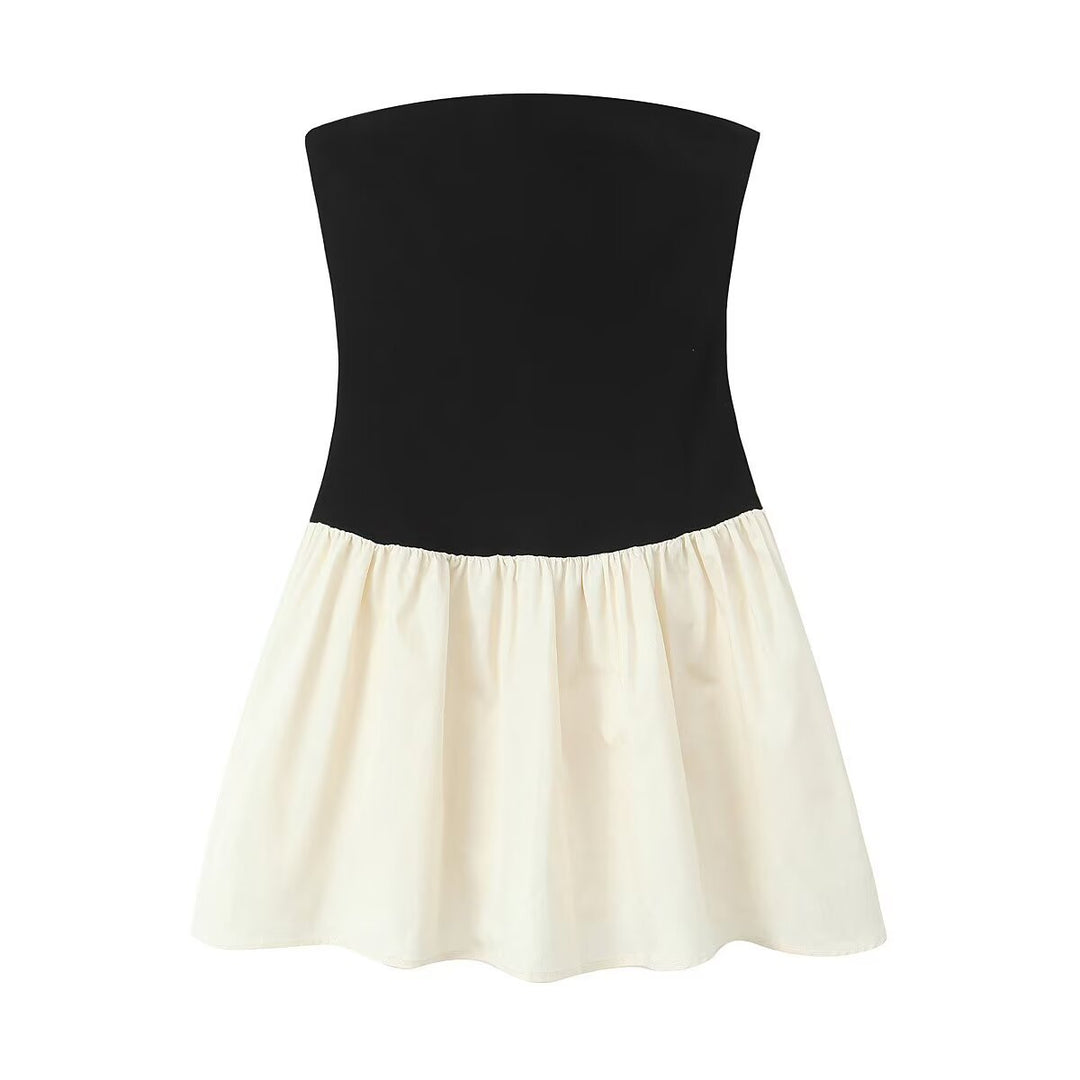 Strapless dress for ladies with flared skirt Lune London
