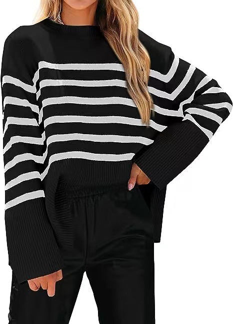 Women Striped Casual Sweater Loose Fit Lune London