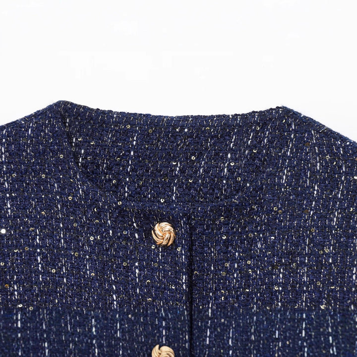 Elegant tweed jacket for women with button details and tailored fit Lune London